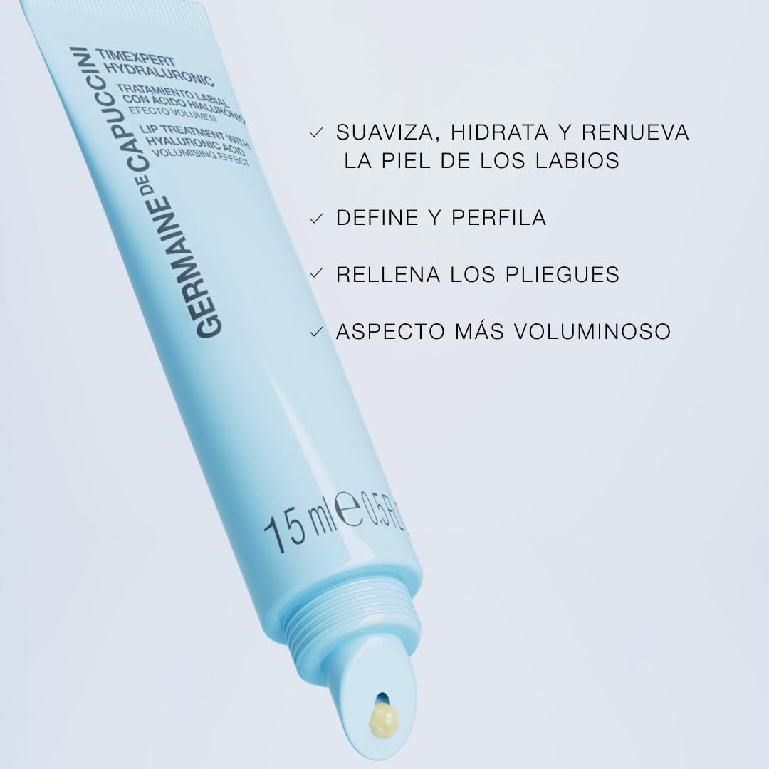 Germaine de Capuccini - Timexpert Hydraluronic - Hyaluronic Acid Lip Treatment - Oil-Based Lip Balm with Plumping Effect - Deeply hydrates and Improves elasticity - 0.5 Fl Oz