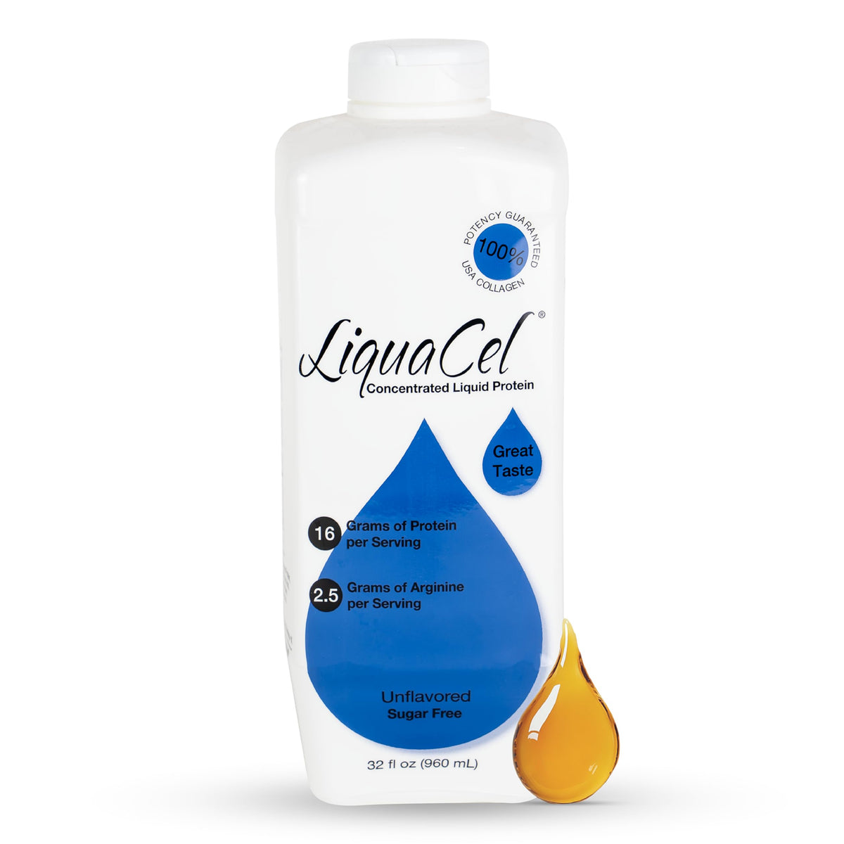 LiquaCel Liquid Protein, Peach Mango Flavor, 32 oz Bottle