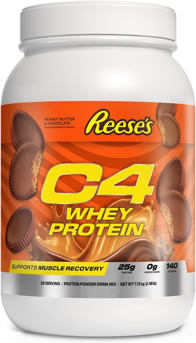 C4 Whey Protein, 25g of Protein, Reese's Peanut Butter & Chocolate, 28 Serv