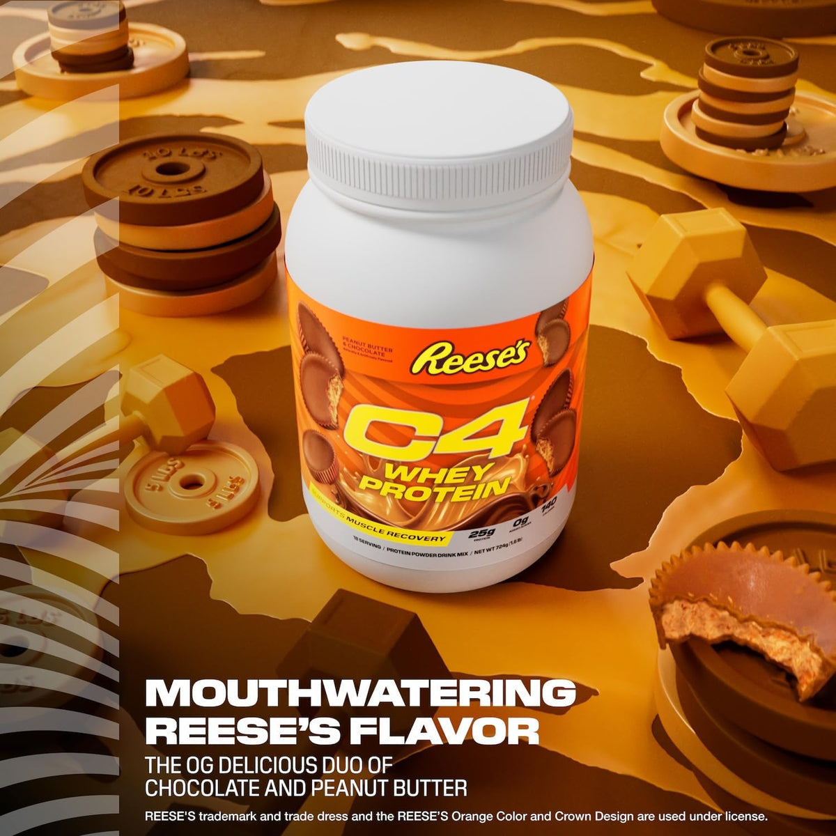 C4 Whey Protein, 25g of Protein, Reese's Peanut Butter & Chocolate, 28 Serv