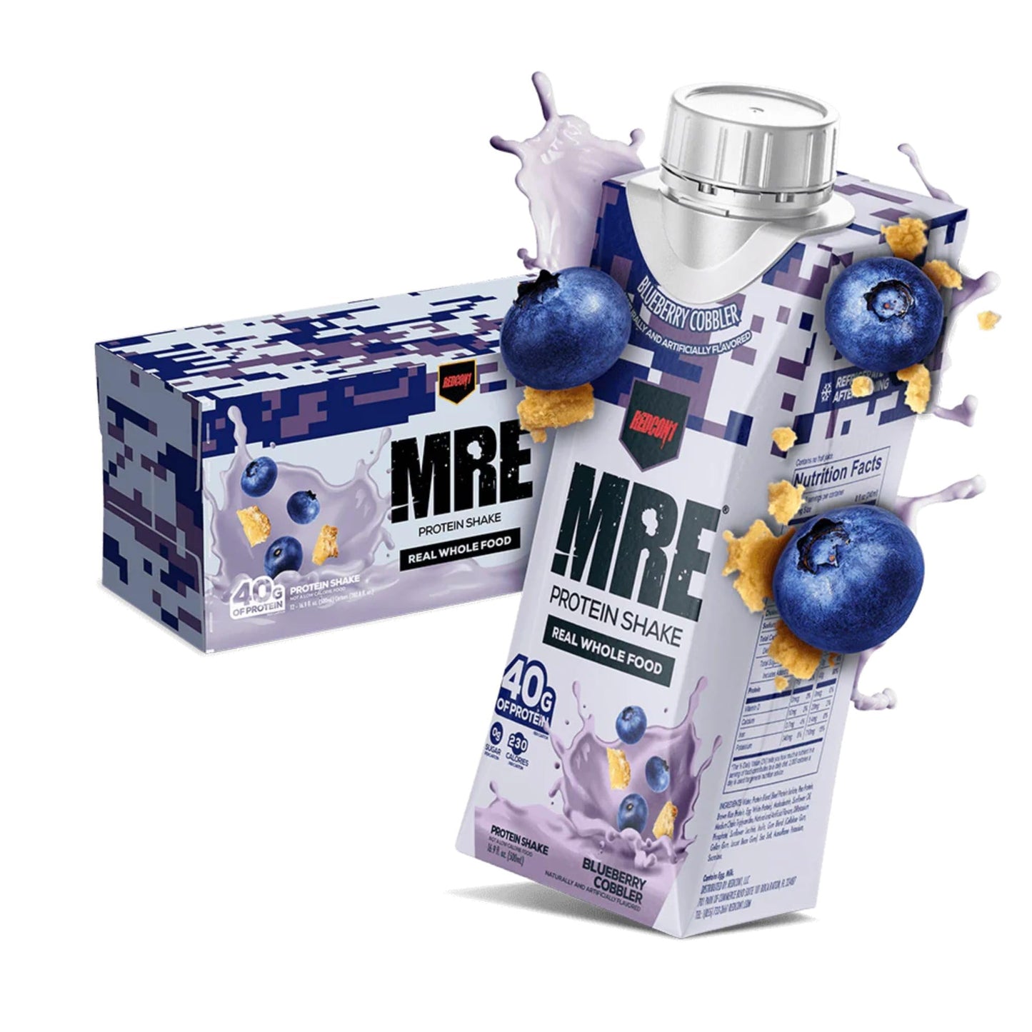 REDCON1 MRE RTD Protein Shake | Milk Chocolate | Lactose Free, 40g Protein - 12 Pack, 14 oz