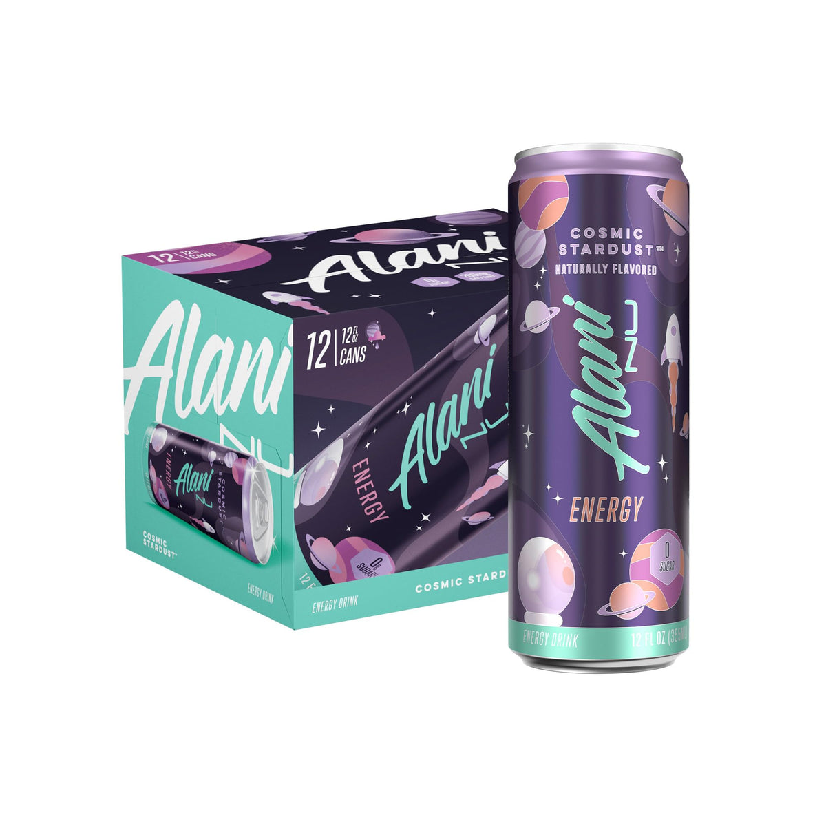 Alani Nu JUICY PEACH, Sugar Free, Low Calorie Energy Drinks, 200mg Caffeine, Biotin, B Vitamins, Zero Sugar, 10 Calories, 12 Fl Oz Cans, 24 Pack
