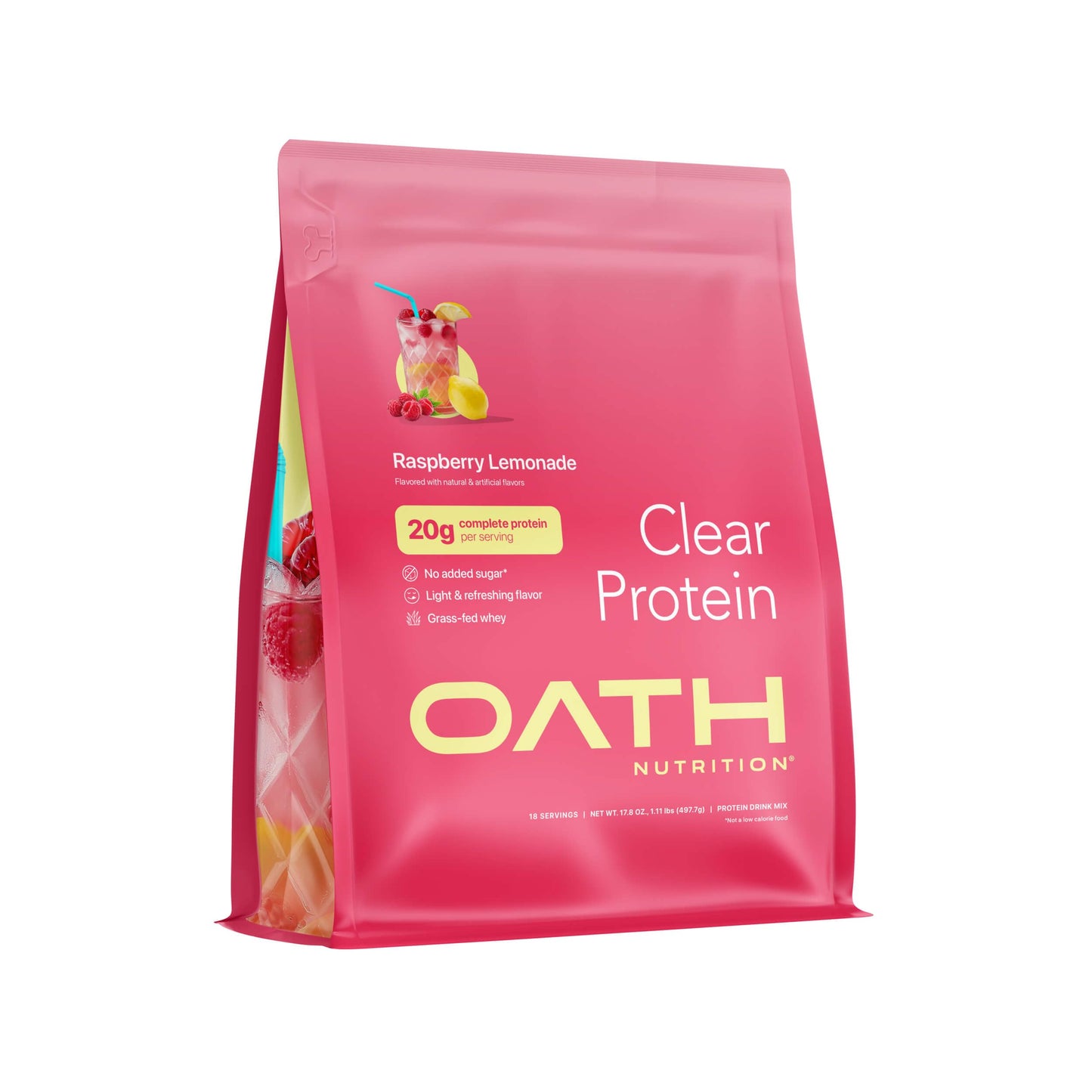 Oath Nutrition Clear Whey Isolate Protein Powder, Coconut Colada, 20g Complete Protein per Serving, No Added Sugar, Grass-Fed, 21 Servings