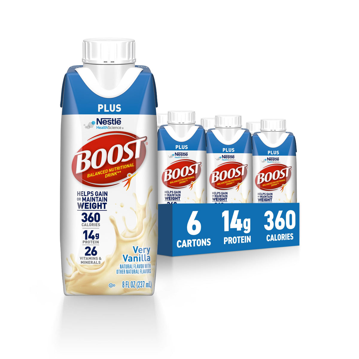 BOOST Plus Ready to Drink Nutritional Drink, Rich Chocolate, 24 Pack