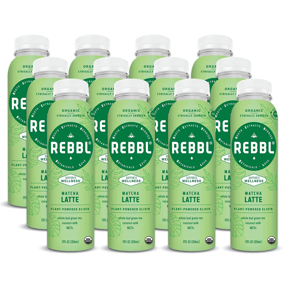 REBBL Plant Based Immunity Elixirs, Vanilla Protein, 12 Ounce (Pack of 12)