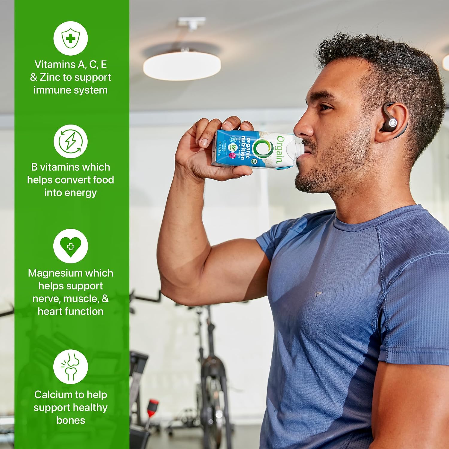Orgain Organic Nutritional Vegan 16g Protein Shake, Vanilla, 11 oz, 12pk | Ready to drink plant based protein, meal replacement, 21 vitamins & minerals, fruits & vegetables, non-GMO, gluten-free
