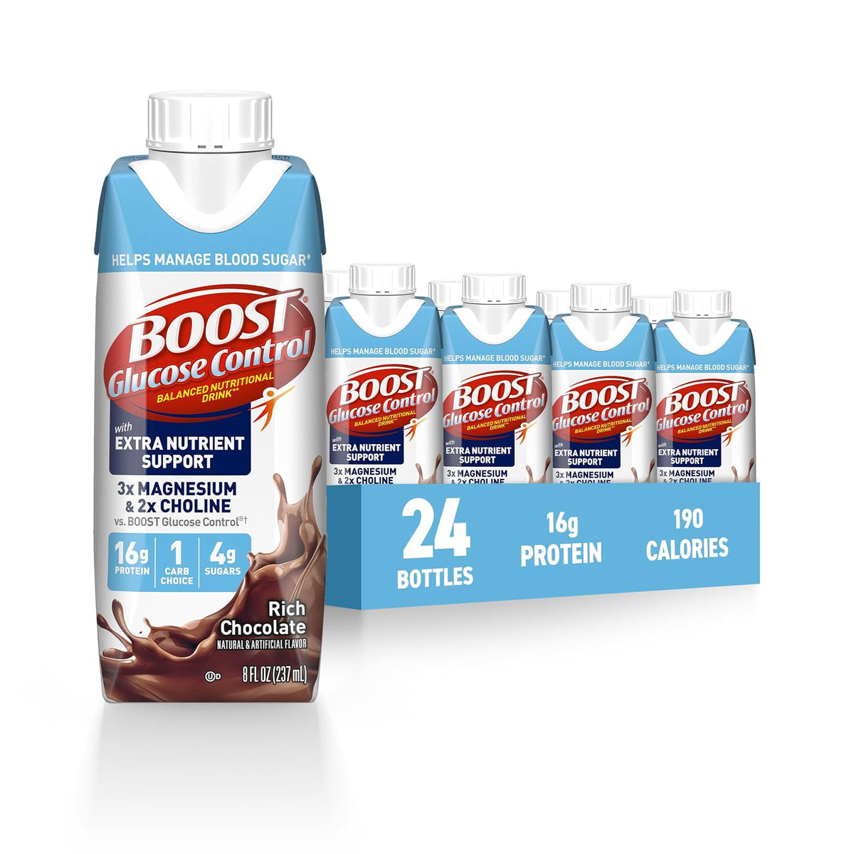 BOOST Glucose Control Ready to Drink Nutritional Drink, Chocolate, 8 FL OZ