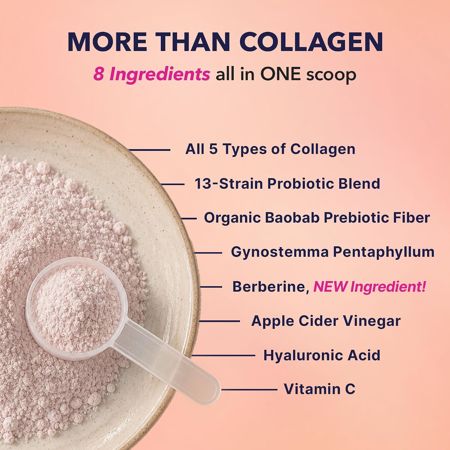 SkinnyFit Super Youth Collagen for Women, Limited Edition Berberine Formula, Multi Collagen Peptides, Baobab Fiber, 13-Strain Probiotics, Hyaluronic Acid, Sugar-Free, Tropical Punch (28 Servings)