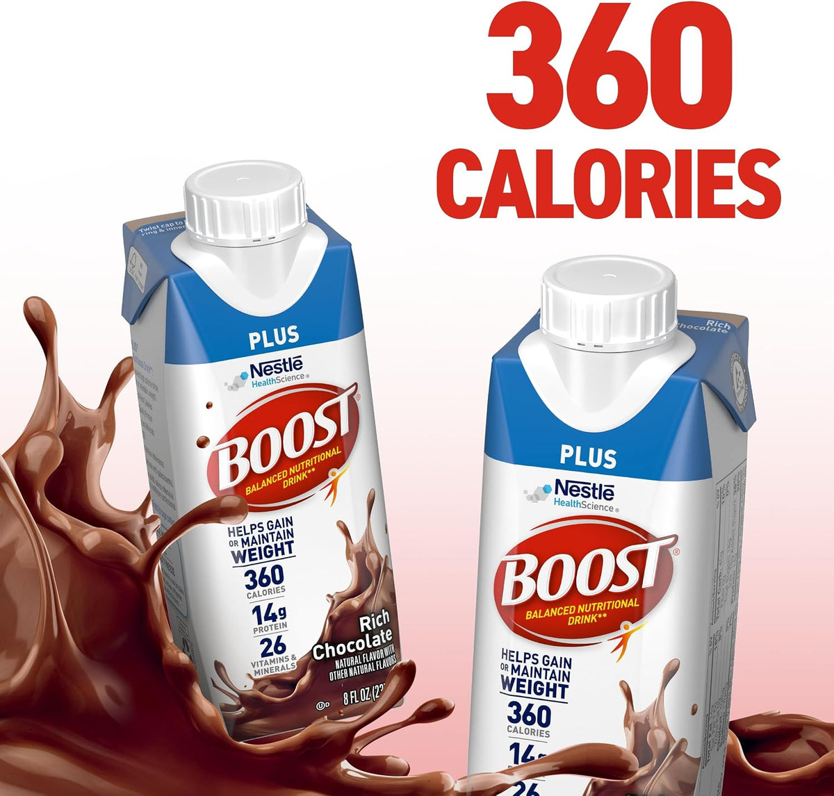 BOOST Plus Ready to Drink Nutritional Drink, Rich Chocolate, 24 Pack