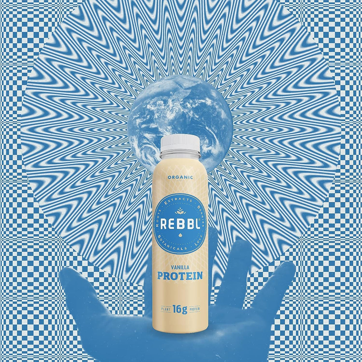 REBBL Plant Based Immunity Elixirs, Vanilla Protein, 12 Ounce (Pack of 12)