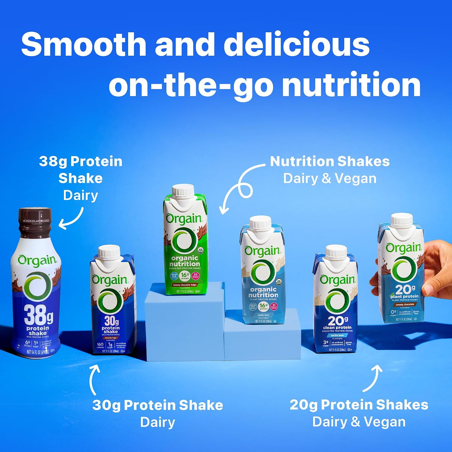 Orgain 30g High Protein Dairy Shake, 5g BCAAs, Chocolate, 11 oz, 12pk | Ready to drink dairy isolate milk protein, meal replacement, 1g sugar per serving, keto friendly, gluten free