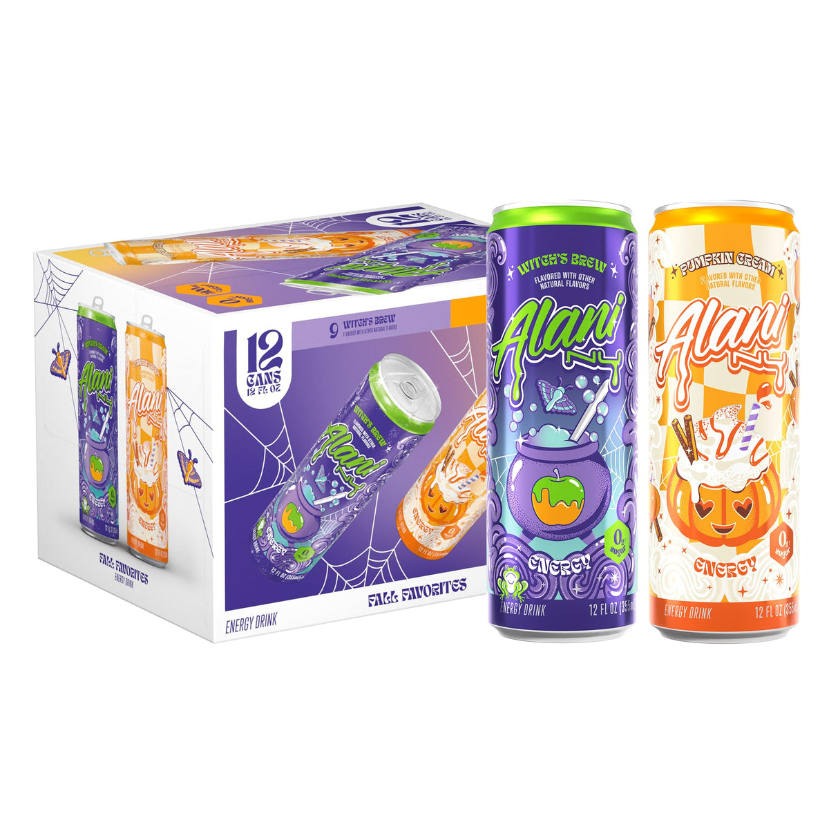 Alani Nu JUICY PEACH, Sugar Free, Low Calorie Energy Drinks, 200mg Caffeine, Biotin, B Vitamins, Zero Sugar, 10 Calories, 12 Fl Oz Cans, 24 Pack